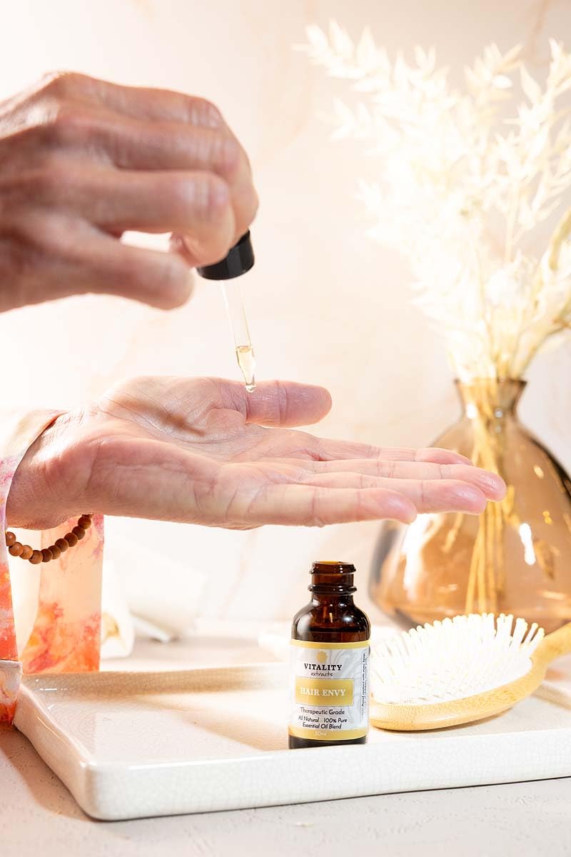 Vitality Hair Envy aroma with calming blend in diffuser