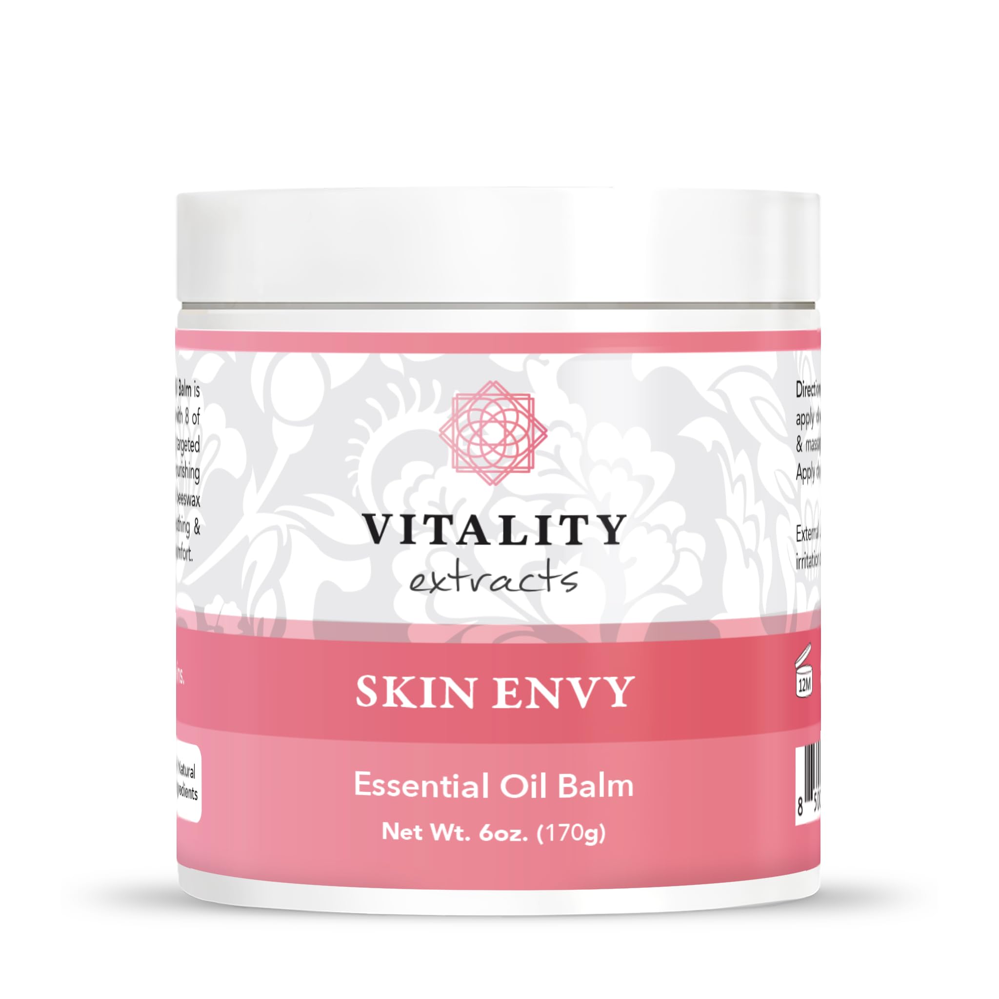 Vitality Extracts Skin Envy Balm jar view highlighting deep hydration for dry, dull skin