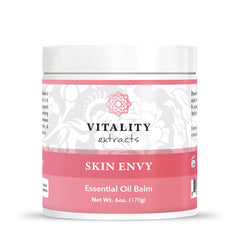 Vitality Extracts Skin Envy Balm jar view highlighting deep hydration for dry, dull skin