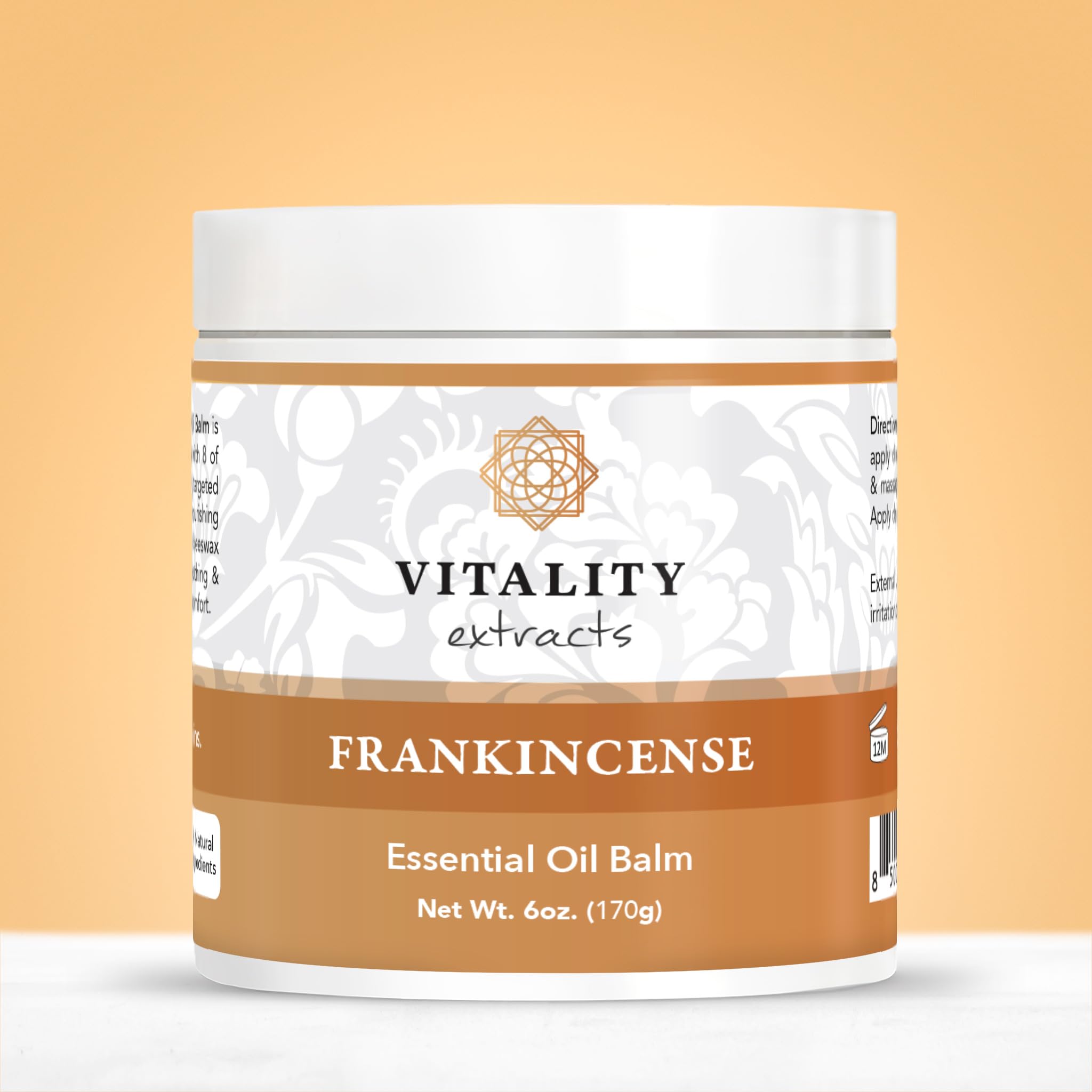 Vitality Frankincense Balm being applied to skin for smoothness and hydration.