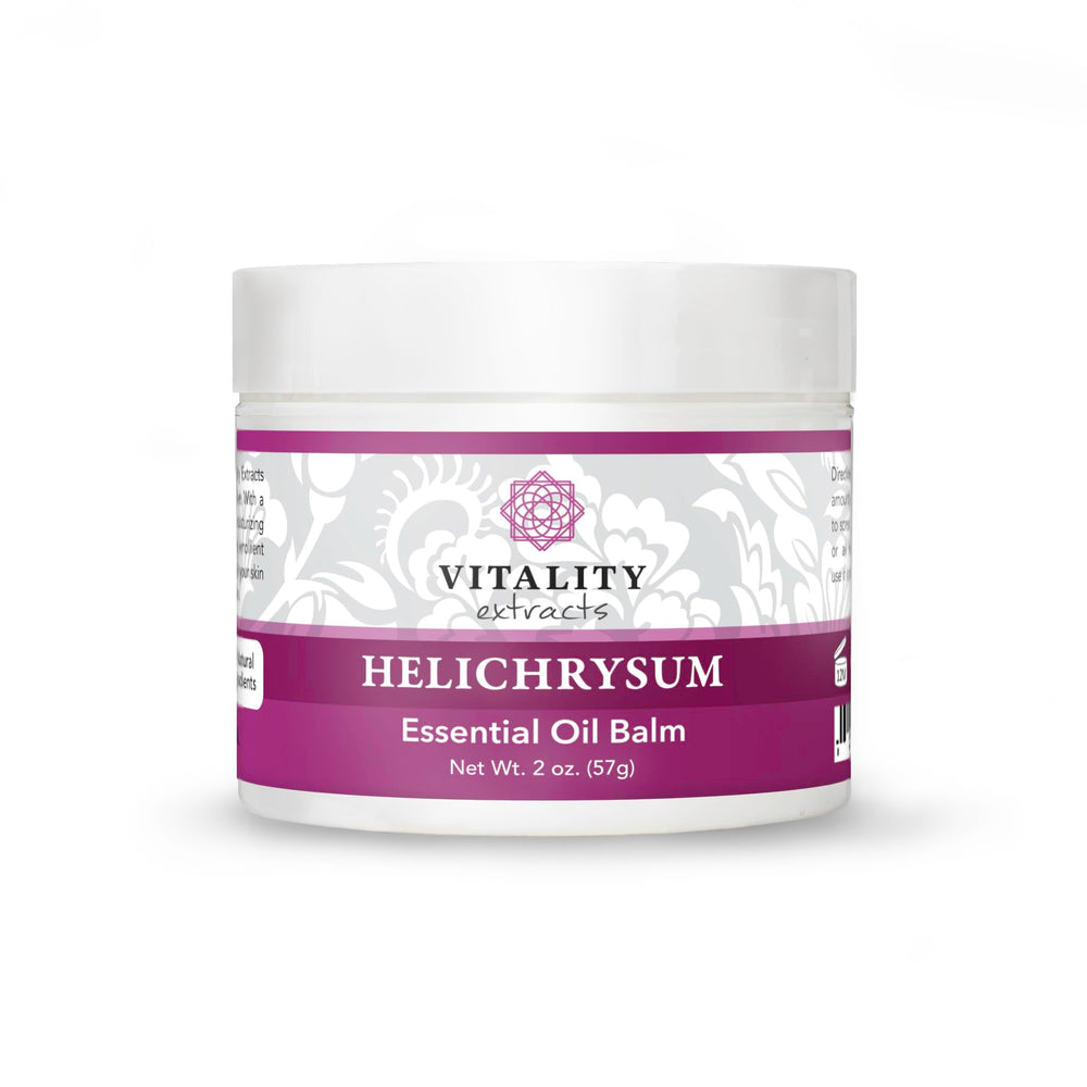 Vitality Helichrysum Balm jar 2oz offers soothing, ultra-moisturizing hydration for daily skin comfort