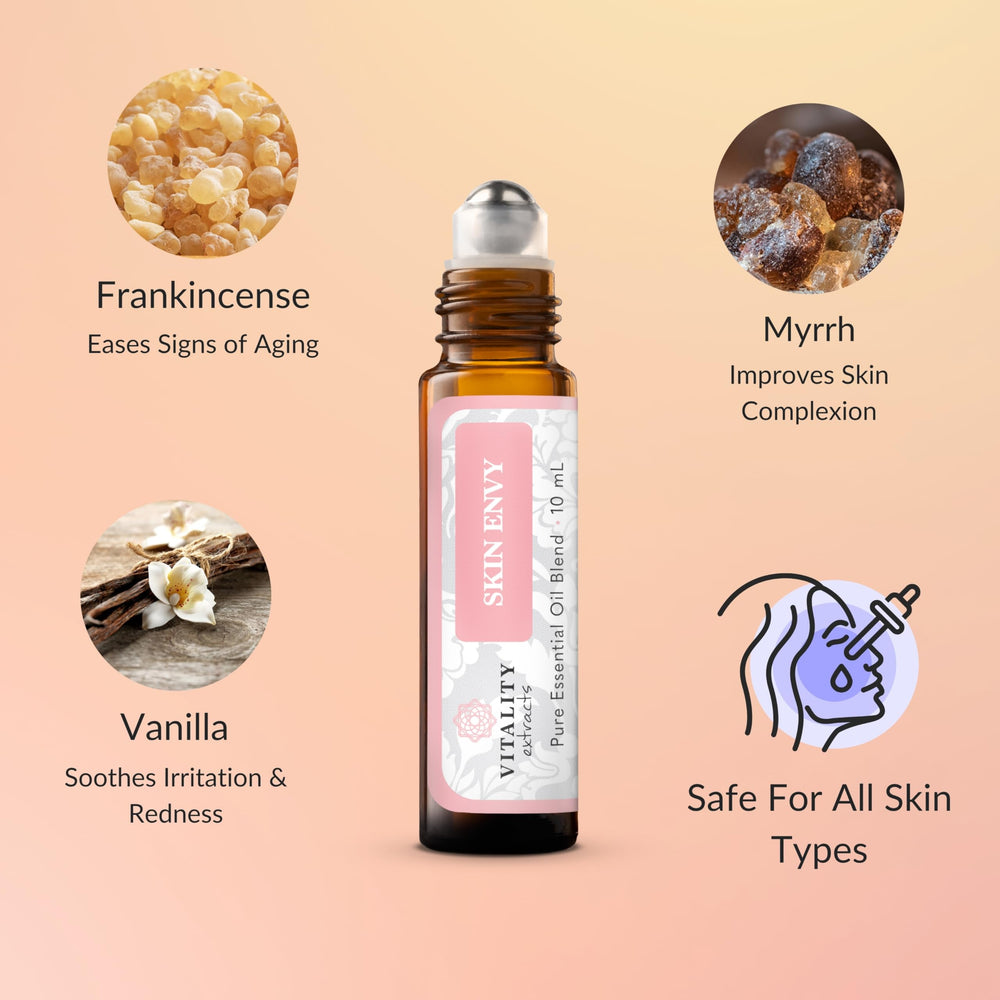 Vitality Skin Envy coconut oil jar emphasizes deep hydration and rejuvenation properties.