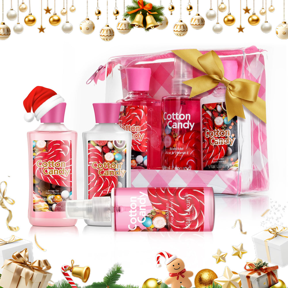 Vital Luxury cotton candy shower gel pour for on-the-go freshness