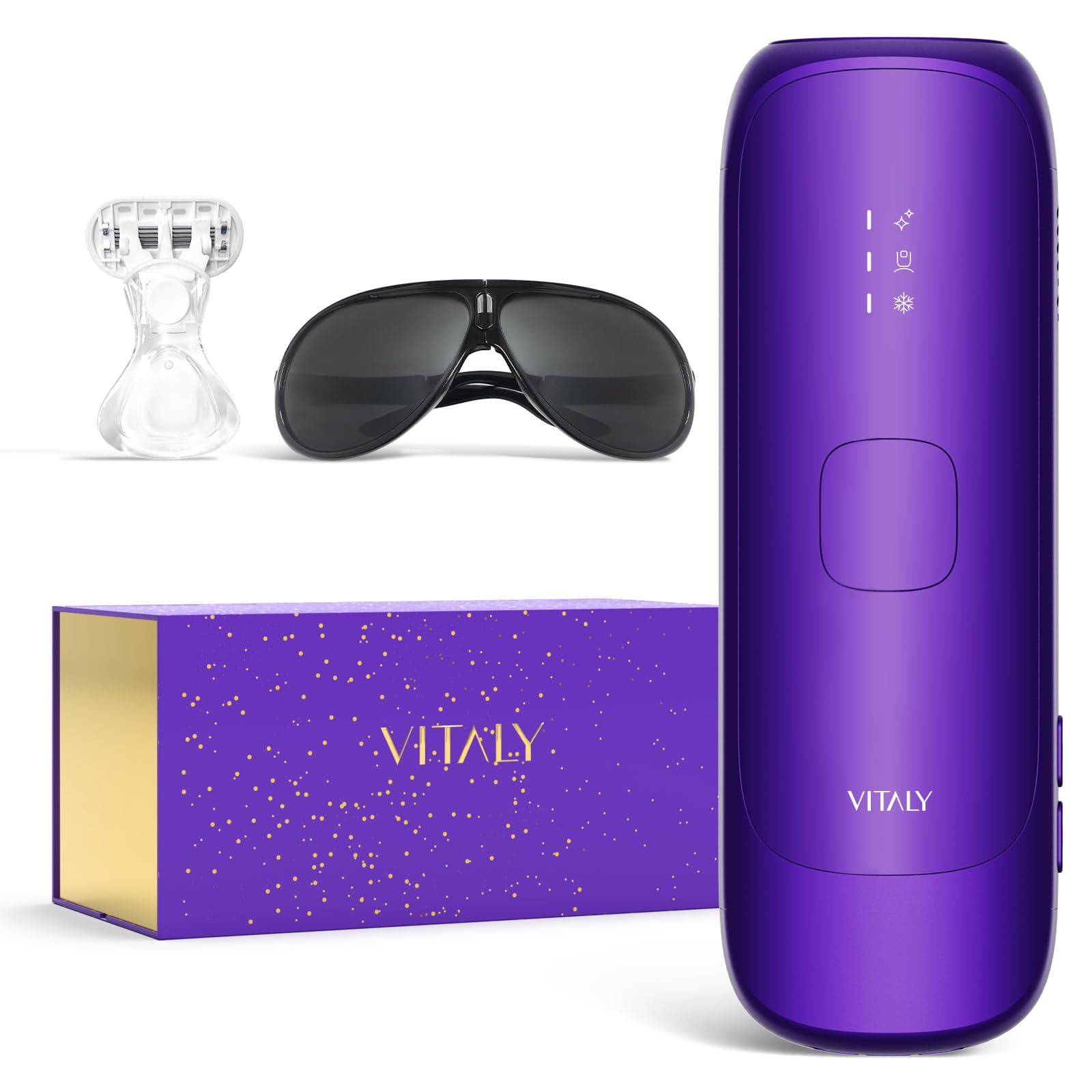 VITALY IPL device with sapphire ice cooling head for comfortable at‑home hair removal
