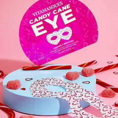 Vitamasques Candy Cane Mask Set packaging closeup for gifting.