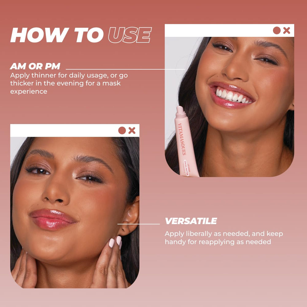 Vitamasques cocoa-butter-scent lip mask evokes relaxing nighttime aroma.