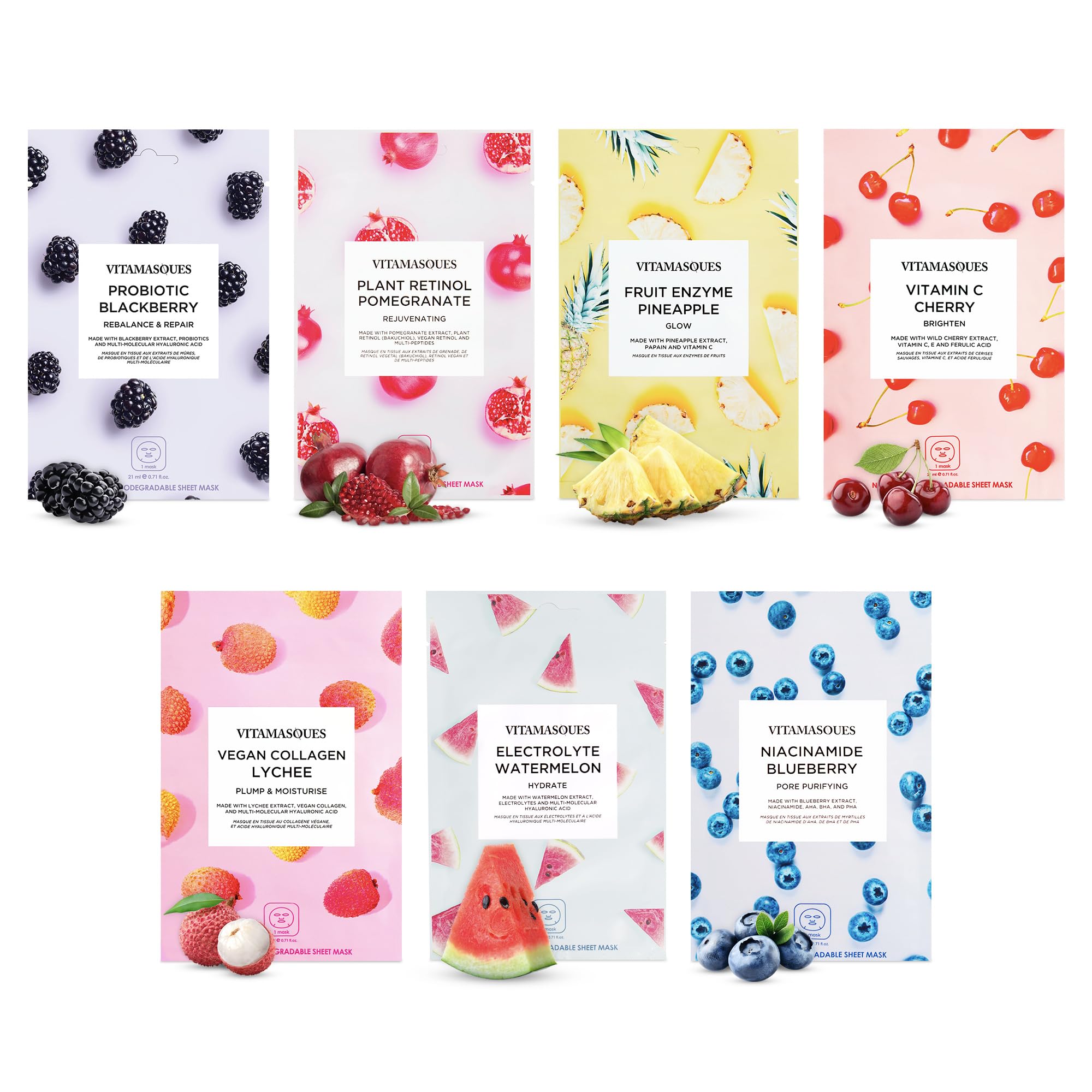 Vitamasques electrolyte watermelon mask closeup for deep hydration and refreshed skin.
