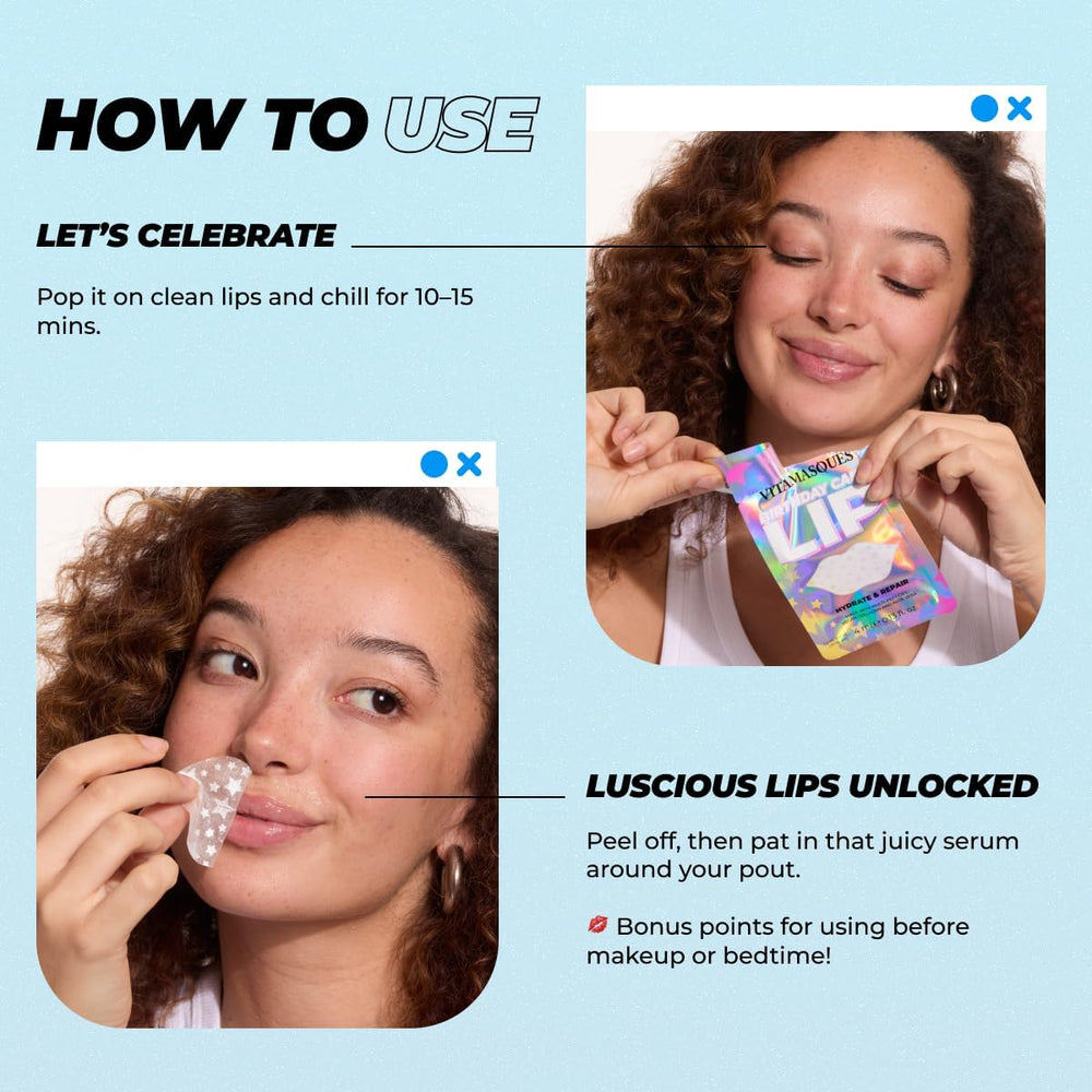 Vitamasques lip mask 3-pack skin gel texture close-up