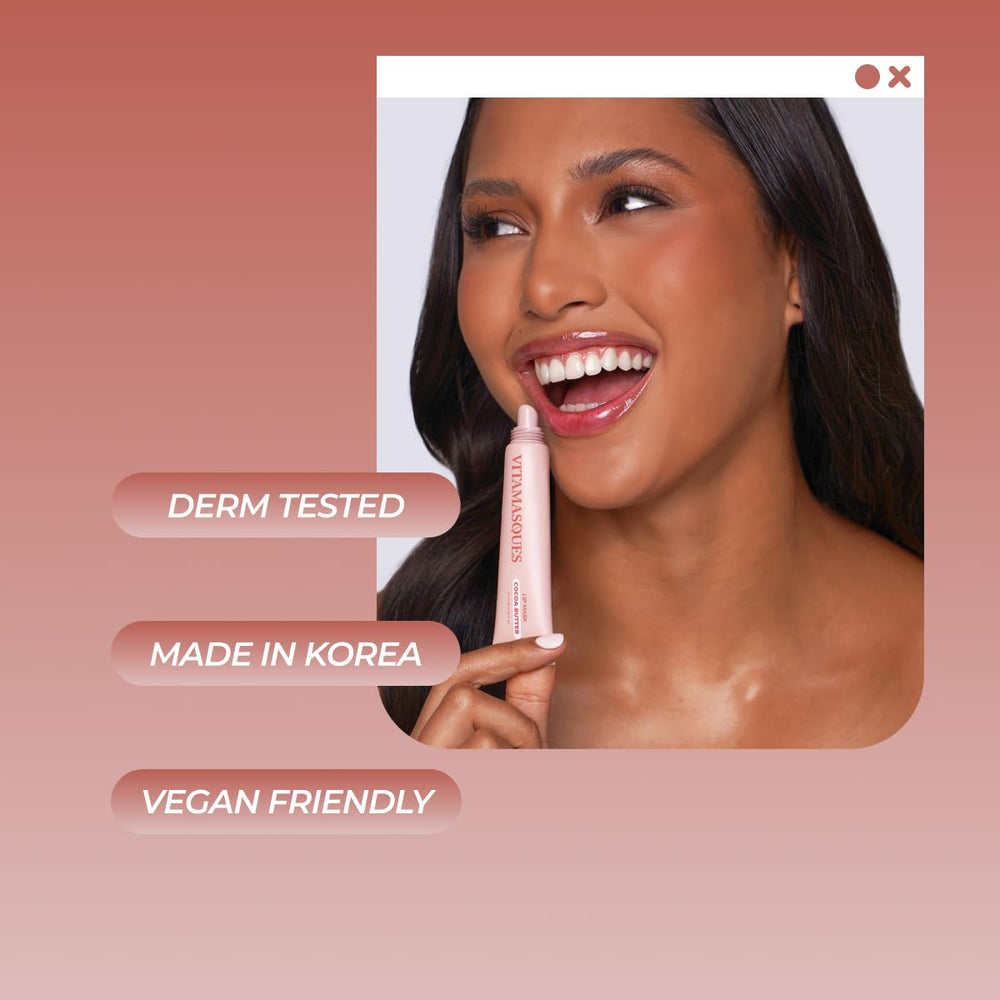 Vitamasques lip-mask-closeup-apply demonstrates quick nourishing lip treatment.