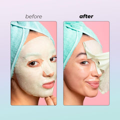 Vitamasques niacinamide blueberry mask closeup for balanced skin tone and antioxidant protection.