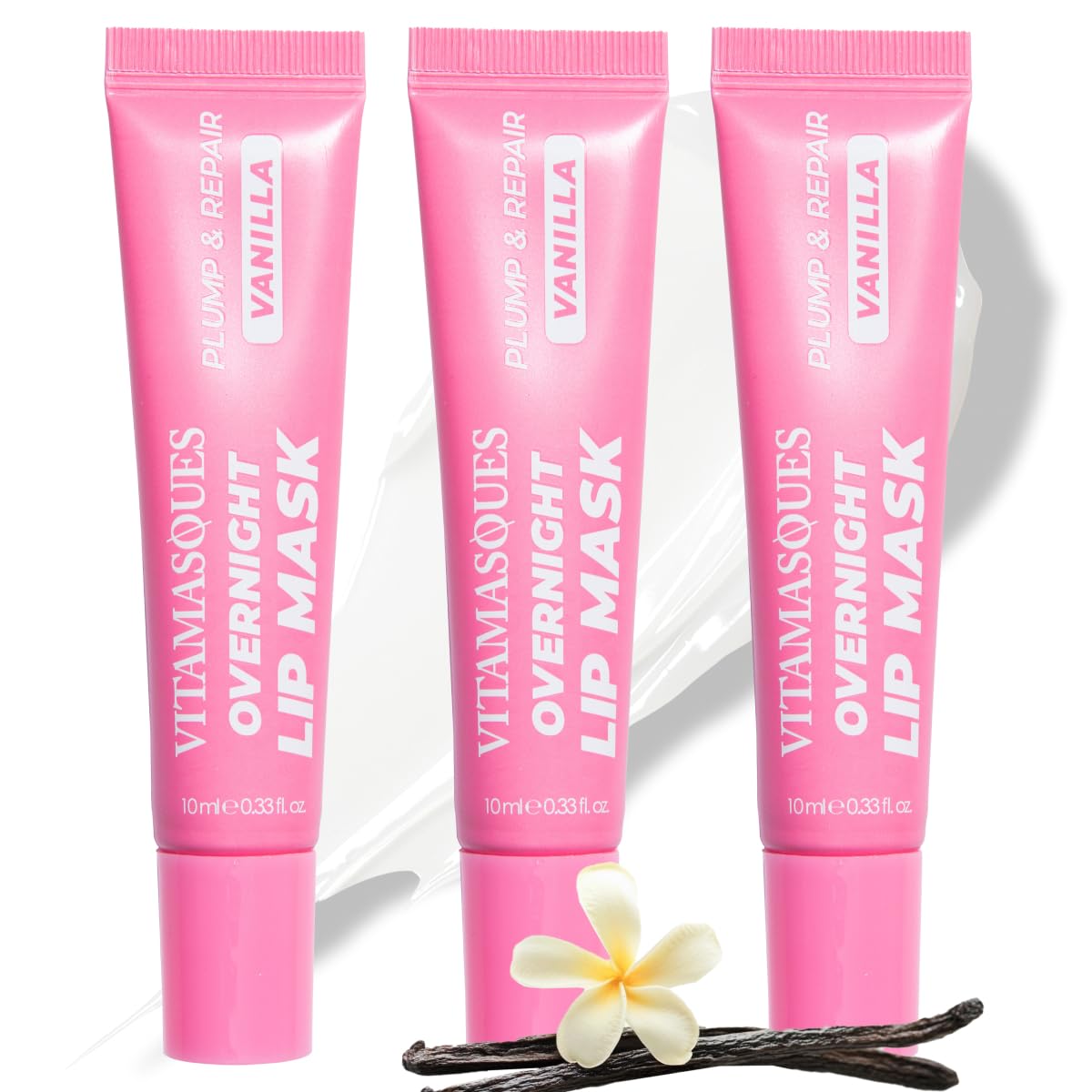 Vitamasques overnight lip mask vanilla tube provides deep hydration for smoother lips