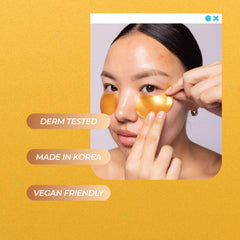 Vitamasques eye pads on hand for easy application