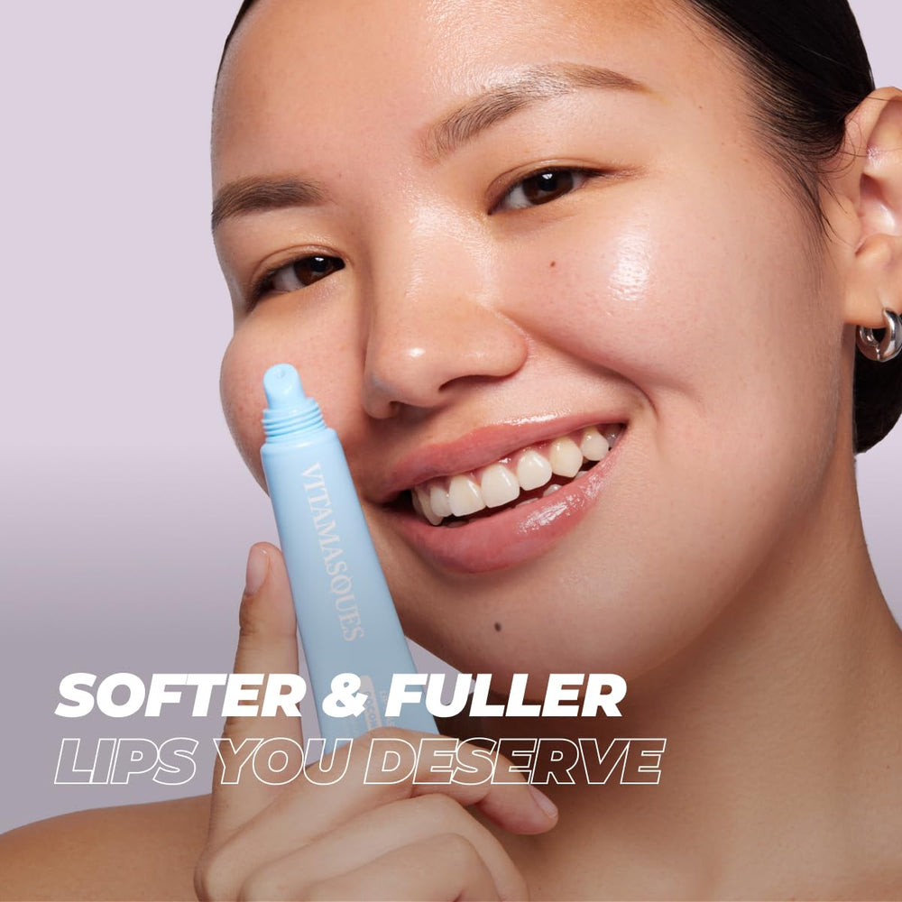 Vitamasques vitamin-rich natural oils lip mask imagery signals nourishing care.