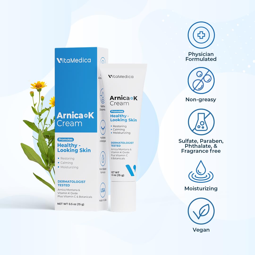 VitaMedica Arnica Cream absorbs quickly under makeup