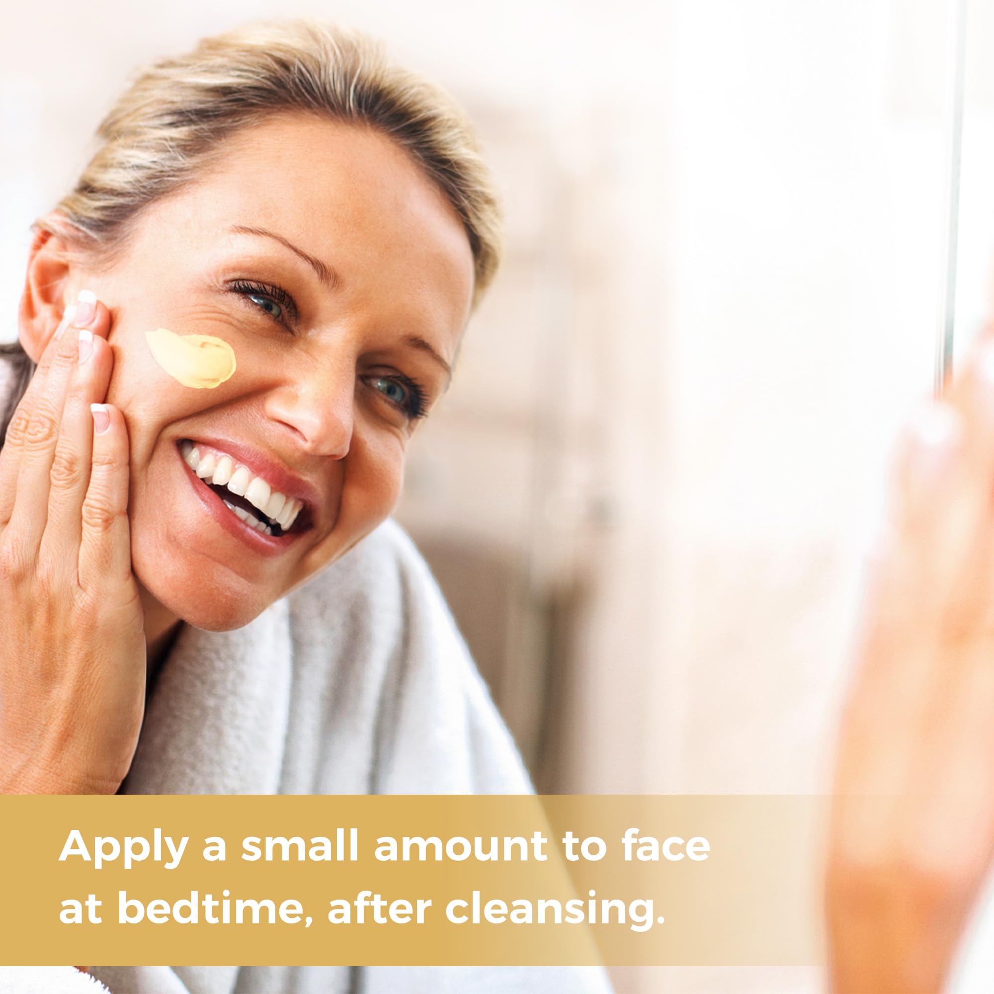 Vitamin World Retinol Cream 8 oz jar shown for generous nightly use.
