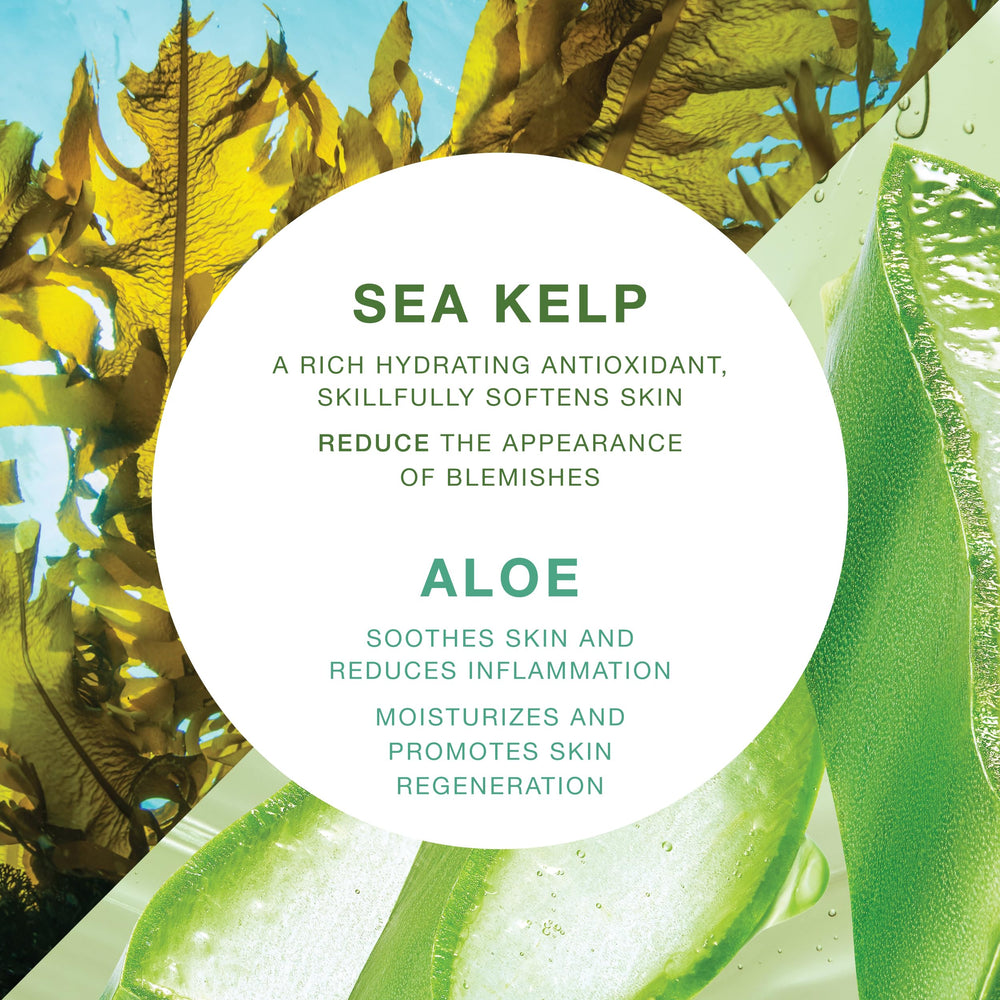 VITAMINS AND SEA BEAUTY bathroom-scene suggests easy daily cleansing routine.