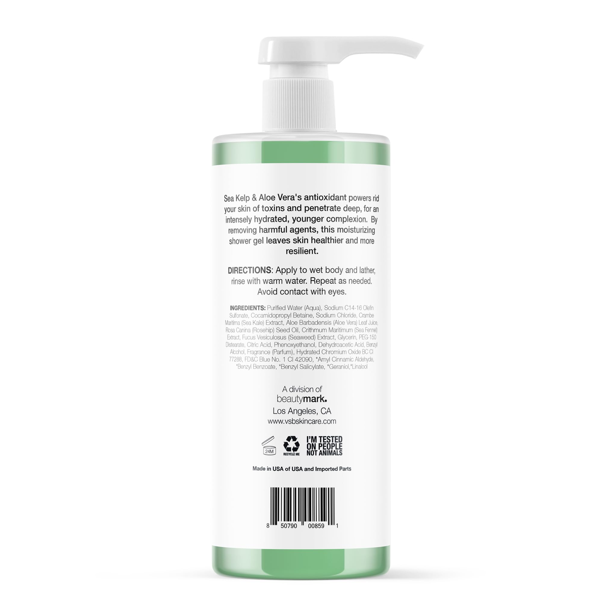 VITAMINS AND SEA BEAUTY recyclable packaging signals eco-conscious choice.