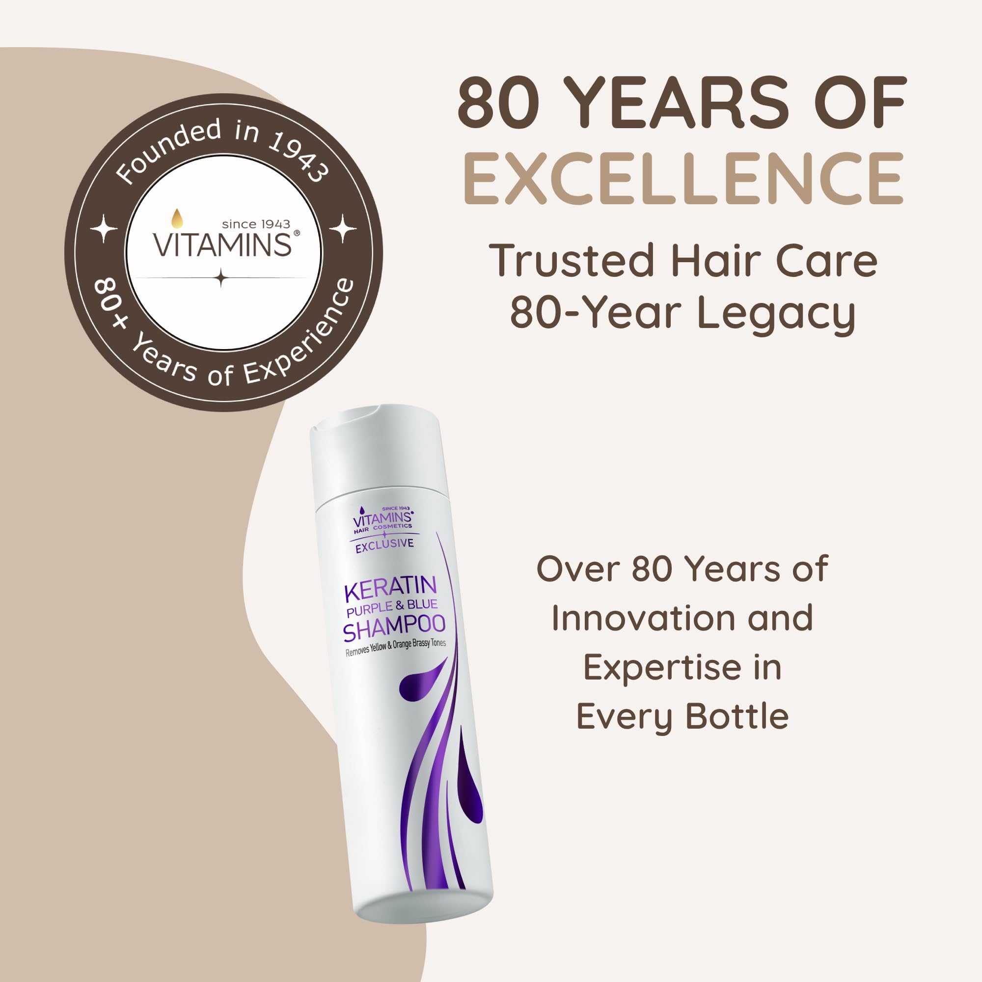 VITAMINS hair cosmetics hair toner for blondes application demonstrates easy daily use.