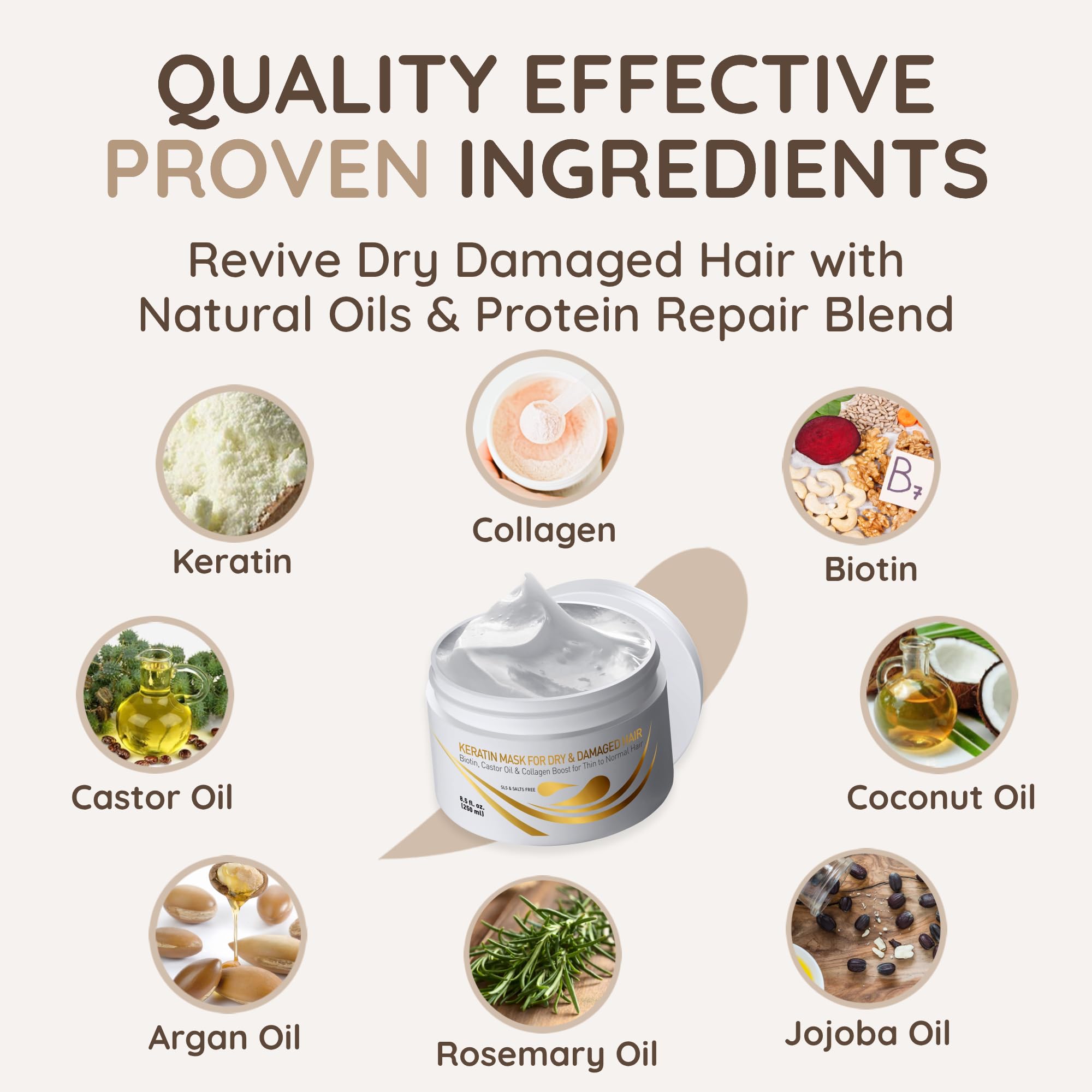 VITAMINS Hair Mask finish-silky demonstrates smooth, frizz-free results on diverse hair types