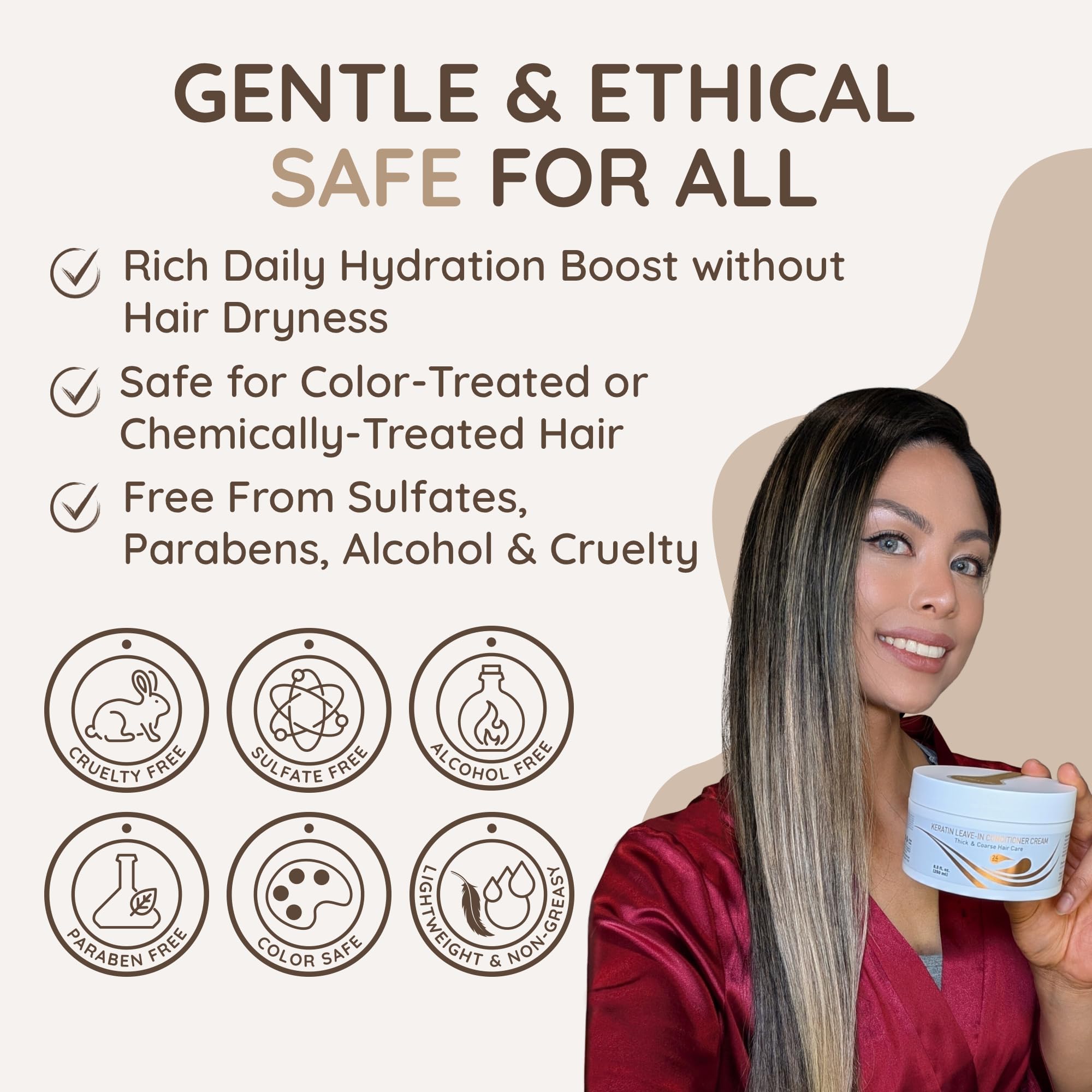 VITAMINS Hair Cosmetics Keratin Leave-In hydration boost for soft hair.