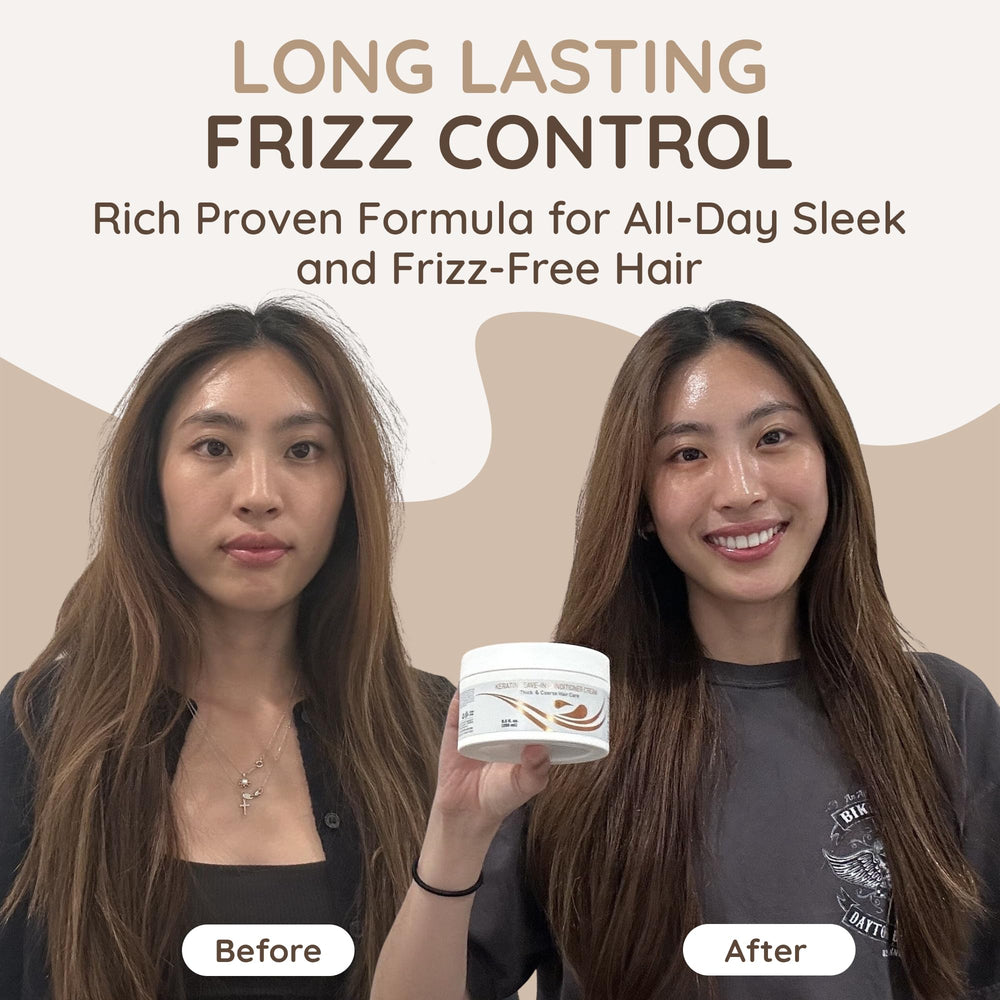 VITAMINS Hair Cosmetics Keratin Leave-In pump shows easy application and balanced hydration.