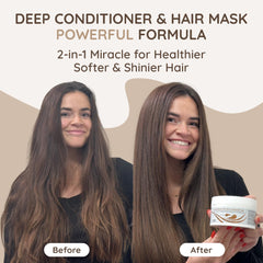 VITAMINS hair cosmetics keratin mask jar with ingredients visual for protein and shine.