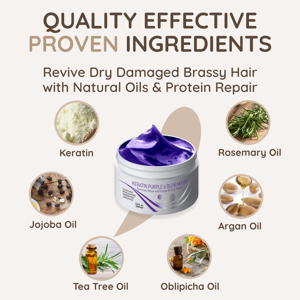 VITAMINS keratin-nourishing-mask-application demonstrates deep conditioning for damaged hair