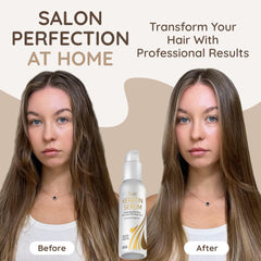 VITAMINS hair cosmetics keratin serum pump closeup—easy application for frizz control.