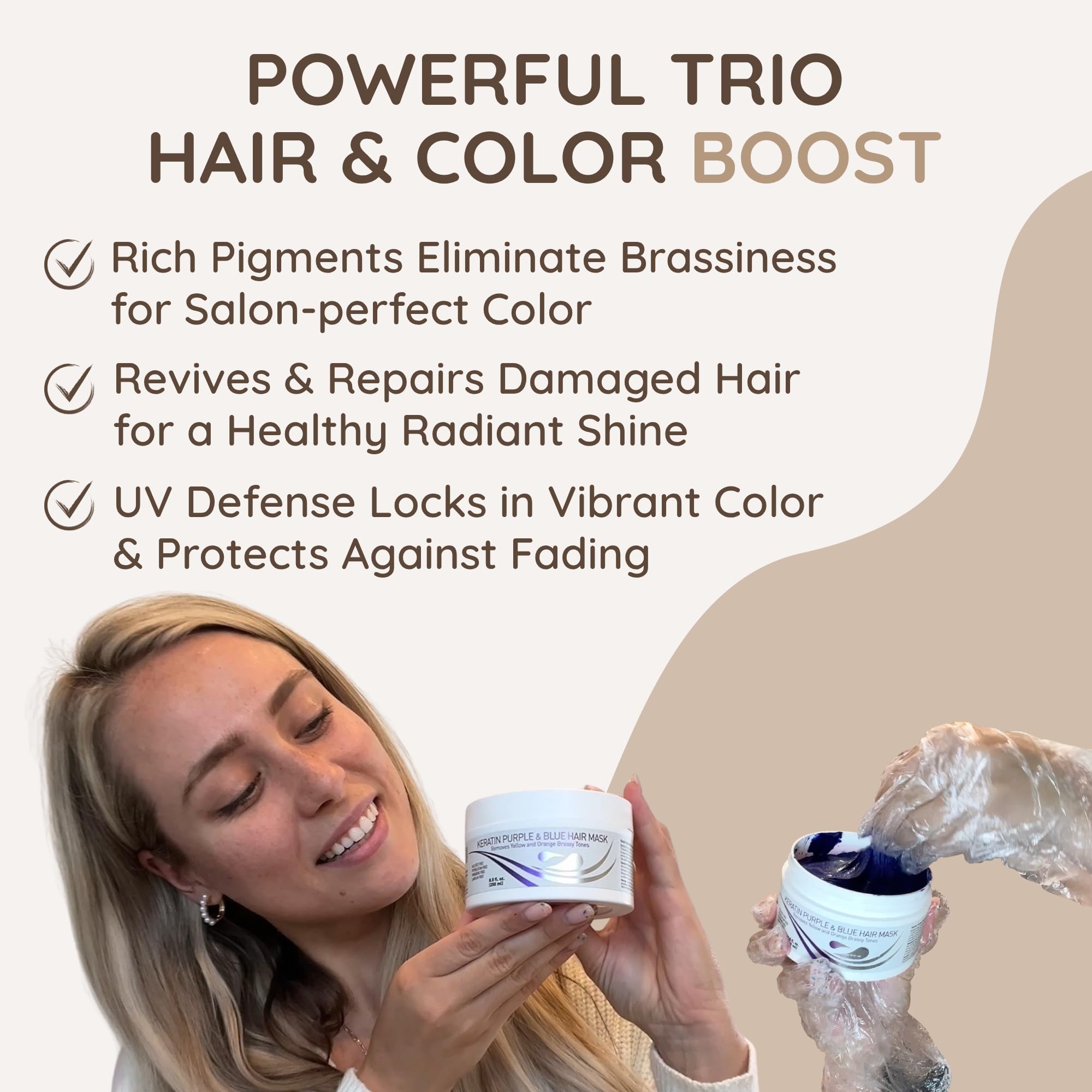 VITAMINS salon-toner application shot shows quick at-home toning between visits