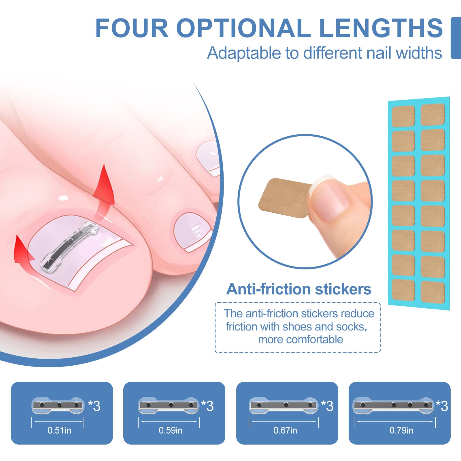 VITASY titanium alloy ingrown nail corrector tools for curved nails and durable performance.