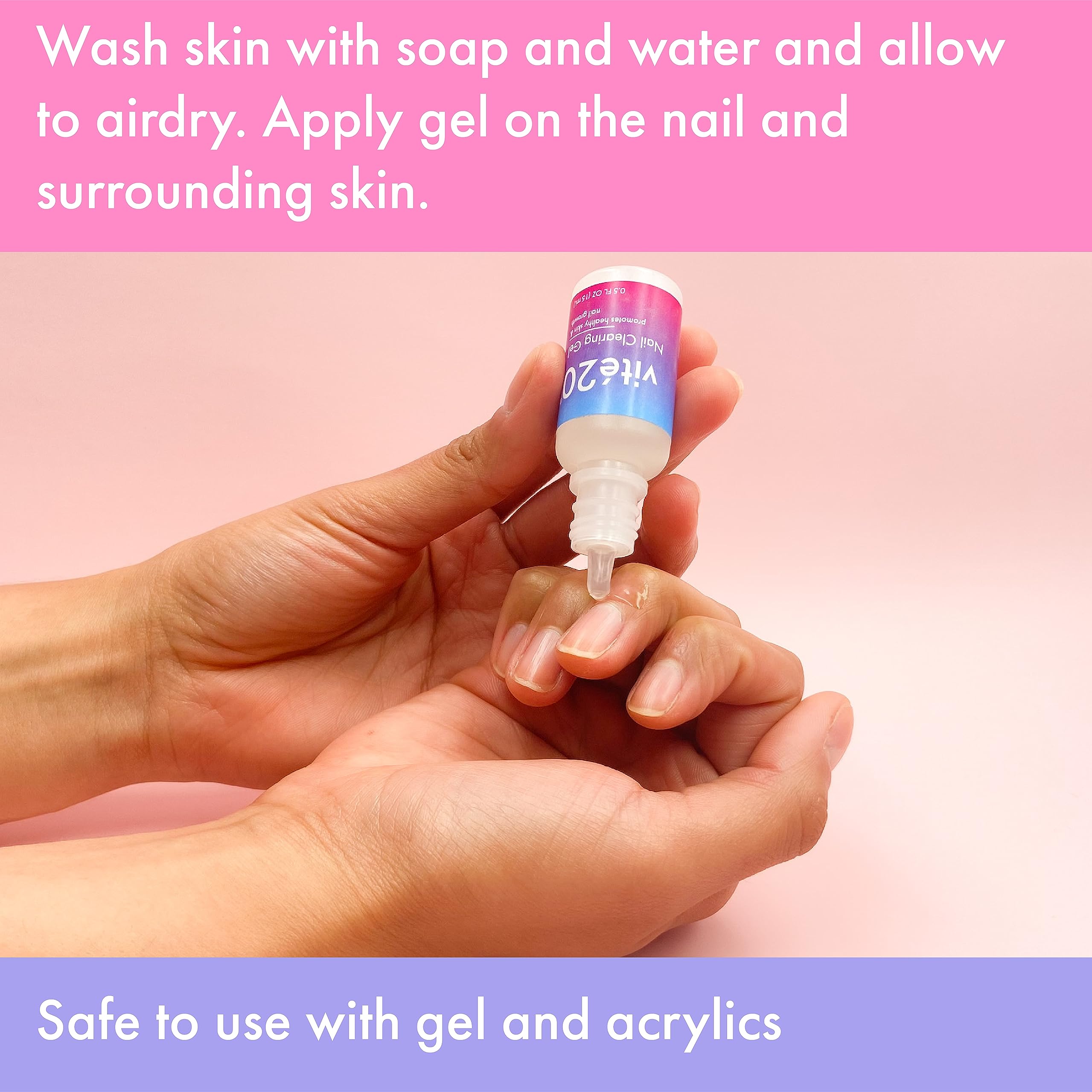 Texture of the lightweight gel gliding onto nails without residue.