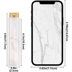 Vitog portable cologne dispenser with marble texture, leak-proof and bag-safe