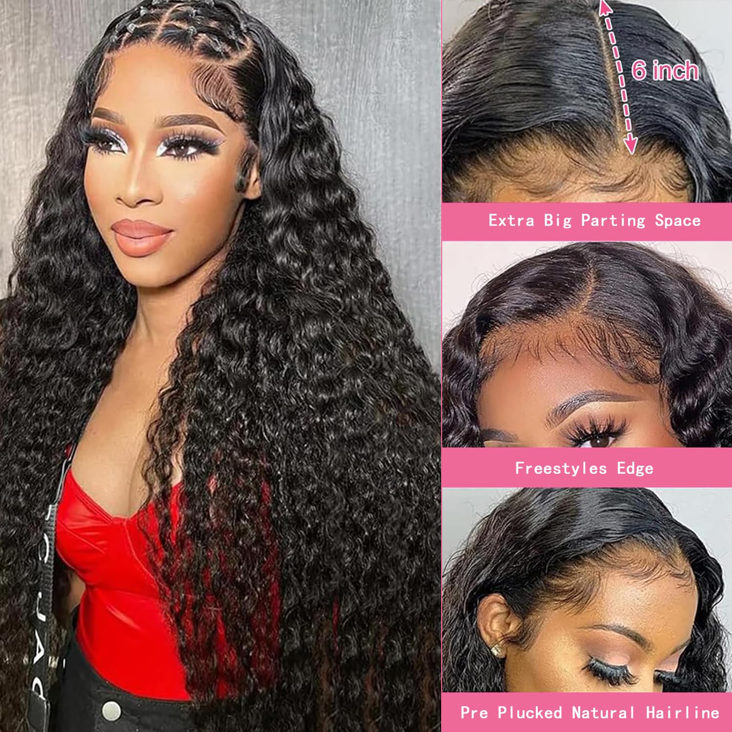 VIULKY hair detail highlights soft, tangle-free Brazilian virgin hair texture.