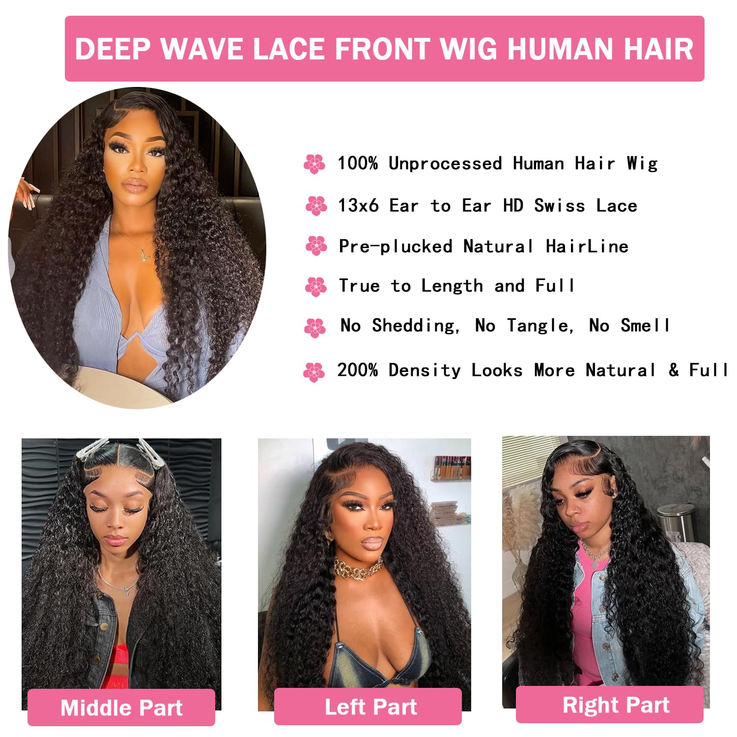VIULKY 13x6 HD lace front close-up blending with skin tone for natural look.