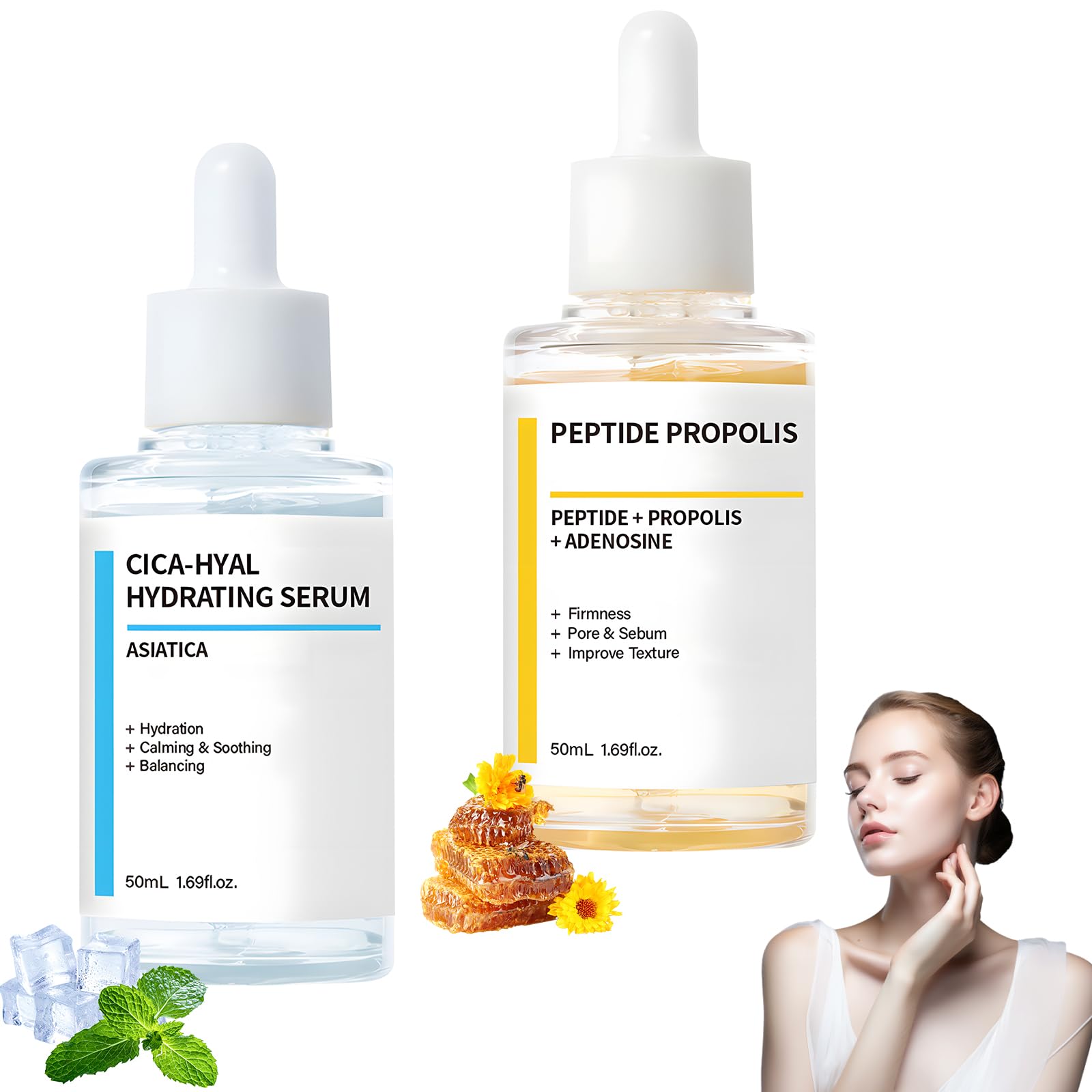 viuvoiul hydration serum bottle front view for daily moisture and barrier support.