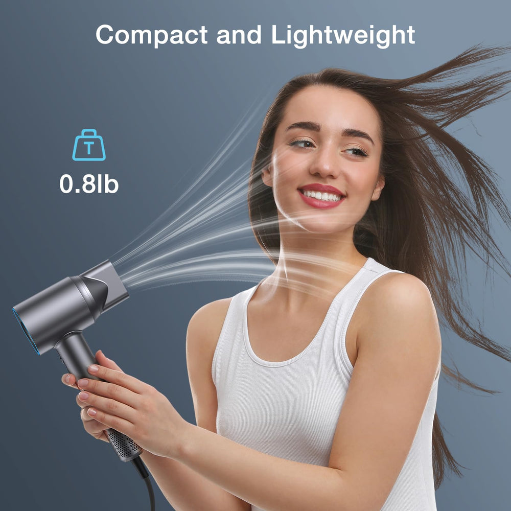VivaEase hair dryer compact, lightweight design for easy handling.