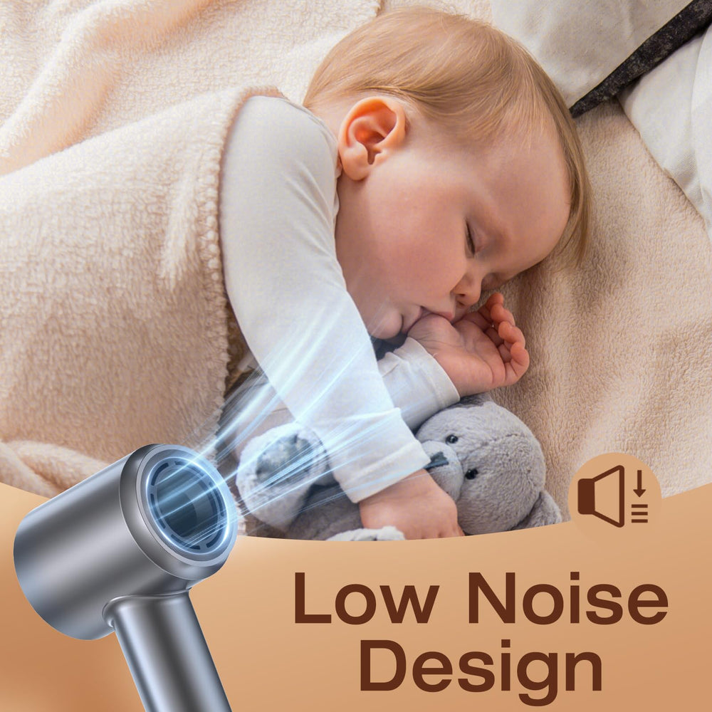 VivaEase hair dryer low-noise design for quiet operation.