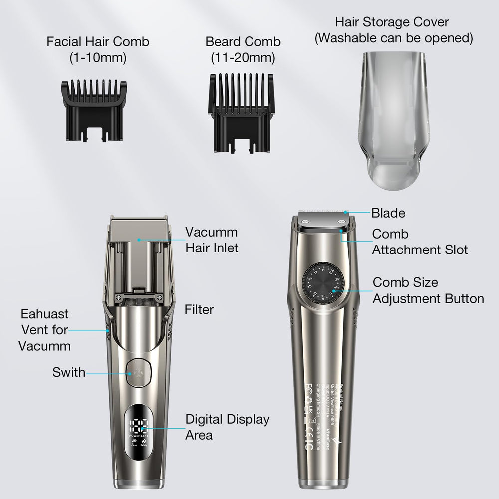 Compact storage compartment of VivaEase trimmer keeping accessories organized.