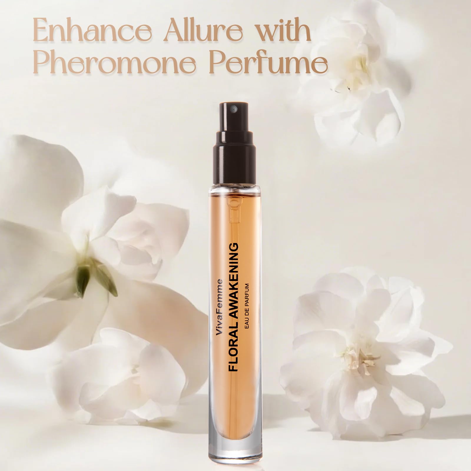VivaFemme eau de parfum spray shows even application and refined scent.