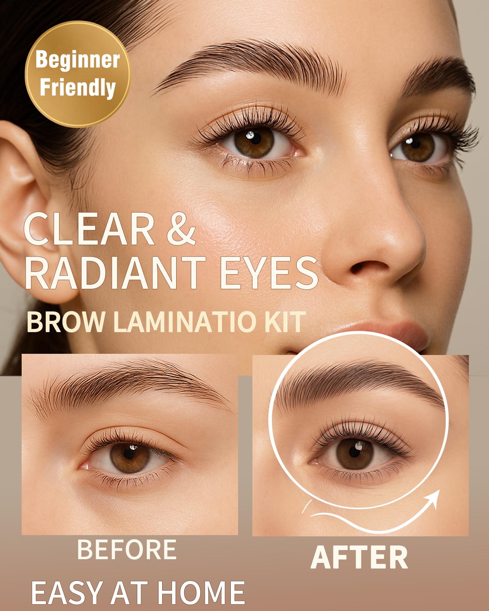 Vivandra all-in-one brow lamination kit with included tools for beginners and pros.