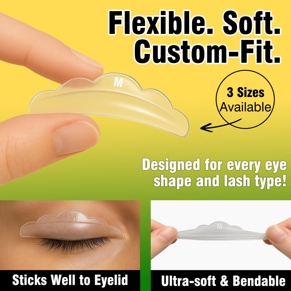 Vivandra application step visuals guide precise lash and brow lifting.