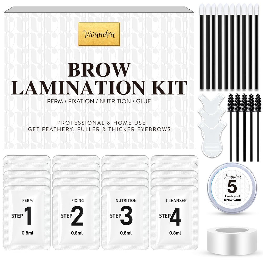 Vivandra Brow Lamination Kit sachet pack for clean, precise at-home treatments.