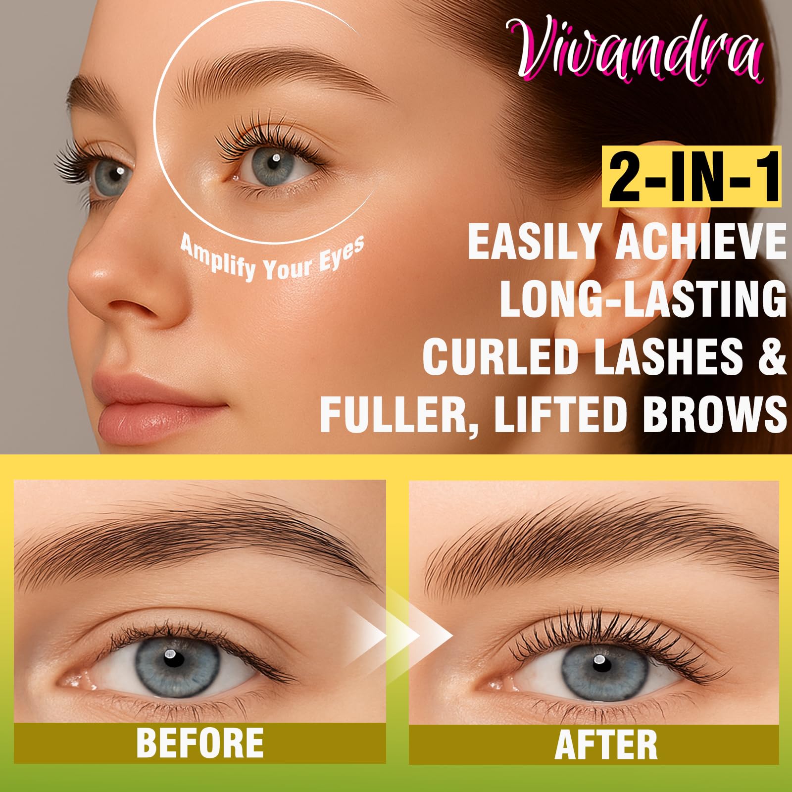 Vivandra dual adhesives demonstrate secure hold for lids and lashes during lifts.