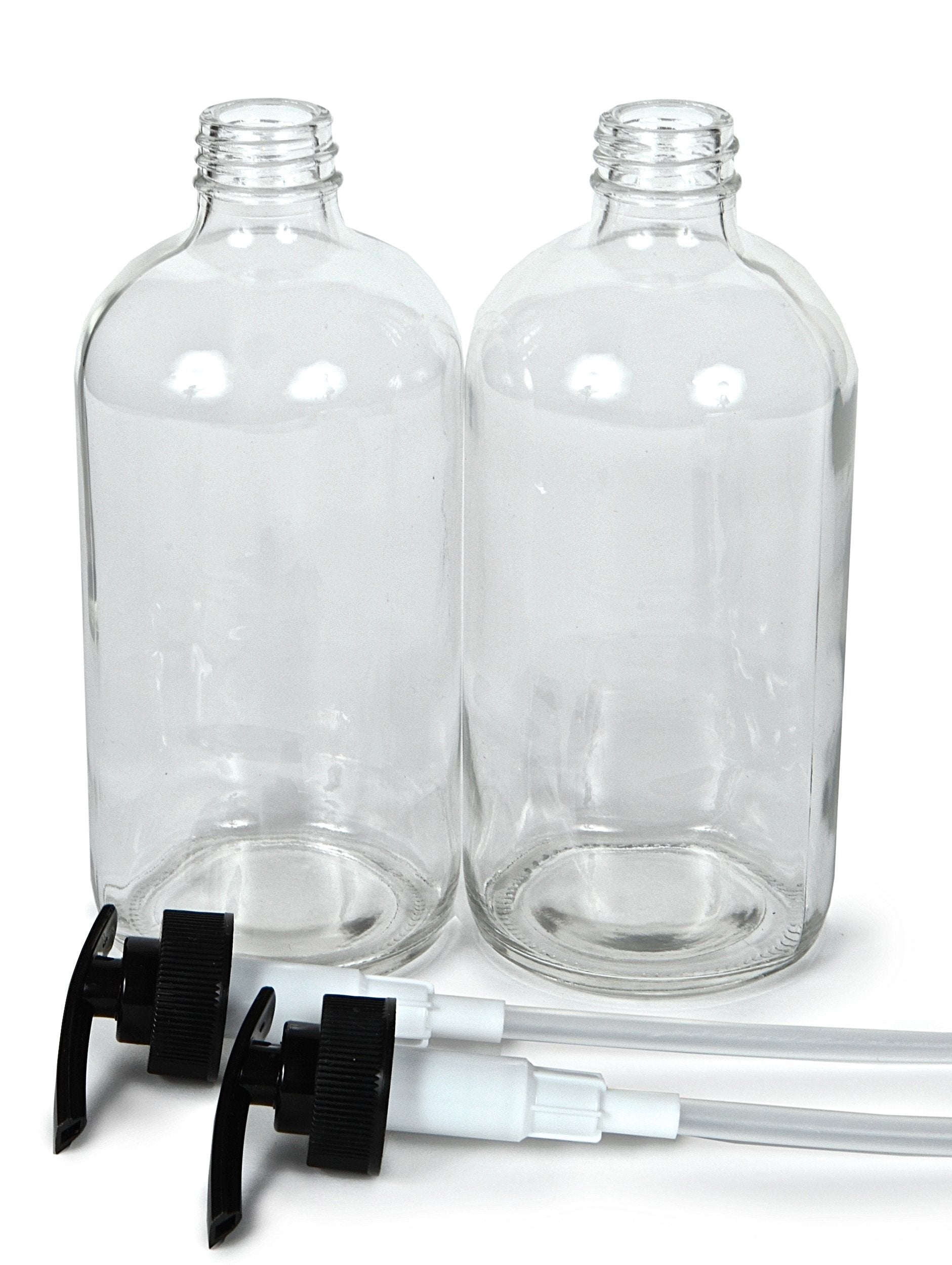 Vivaplex bathroom storage setup with empty bottles for organized vanity.