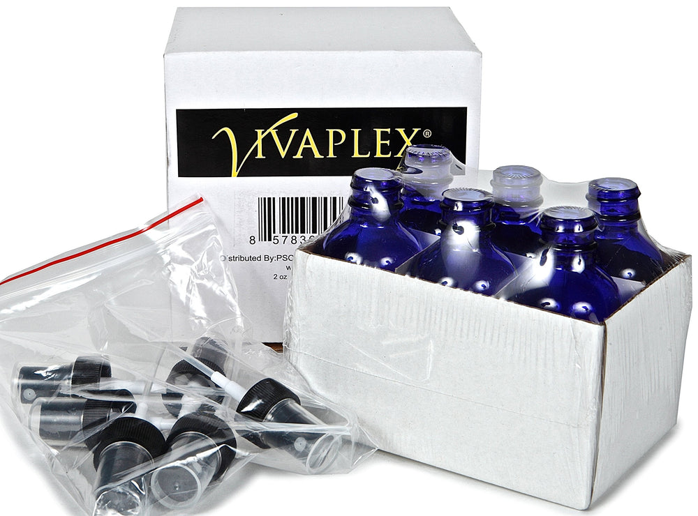 Vivaplex black fine mist sprayer on bottle secure, even dispersion.