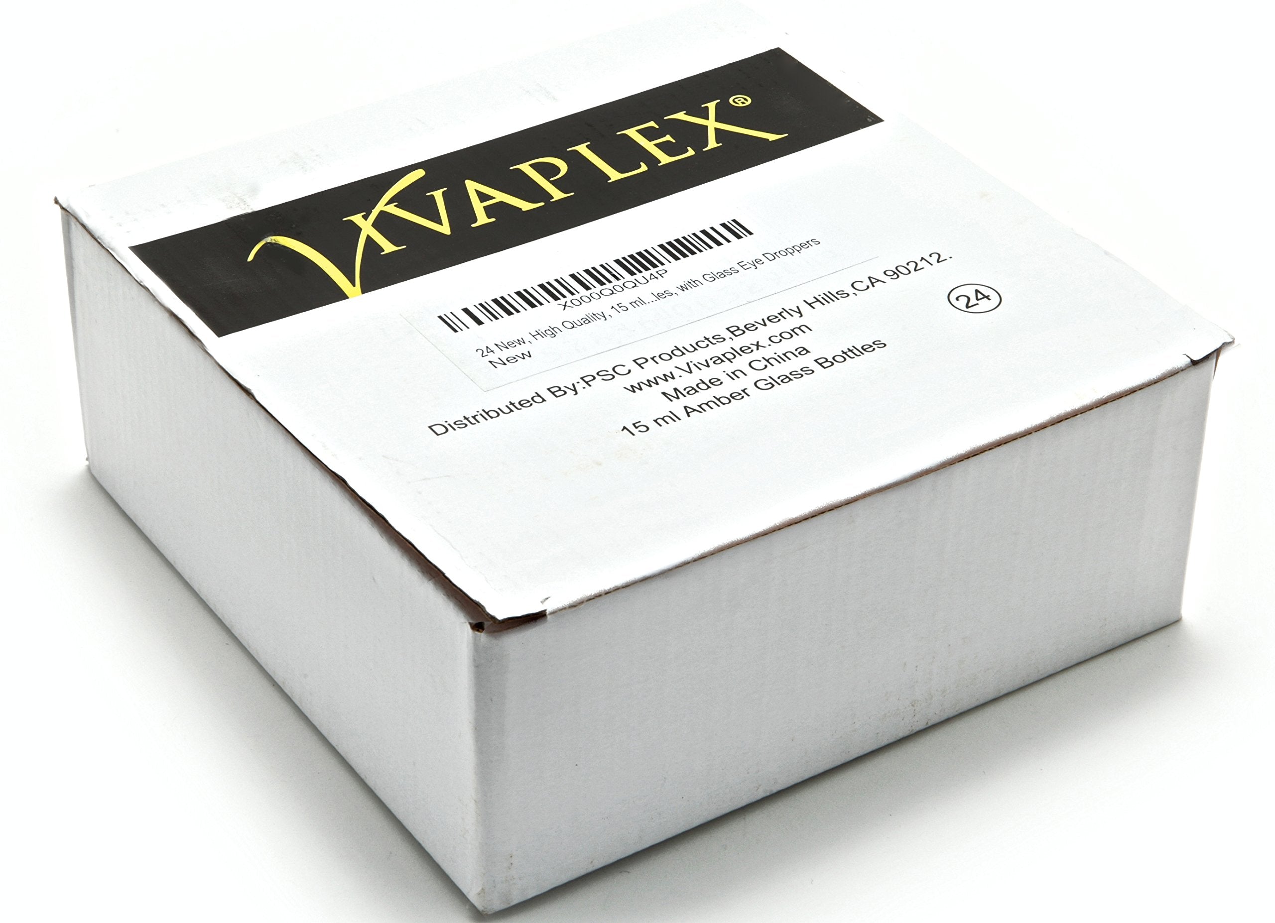 Vivaplex glass eye dropper bottle for perfumes and fragrance oils.