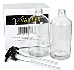 Vivaplex soaps and oils use idea, elegant glass keeps formulas visible.