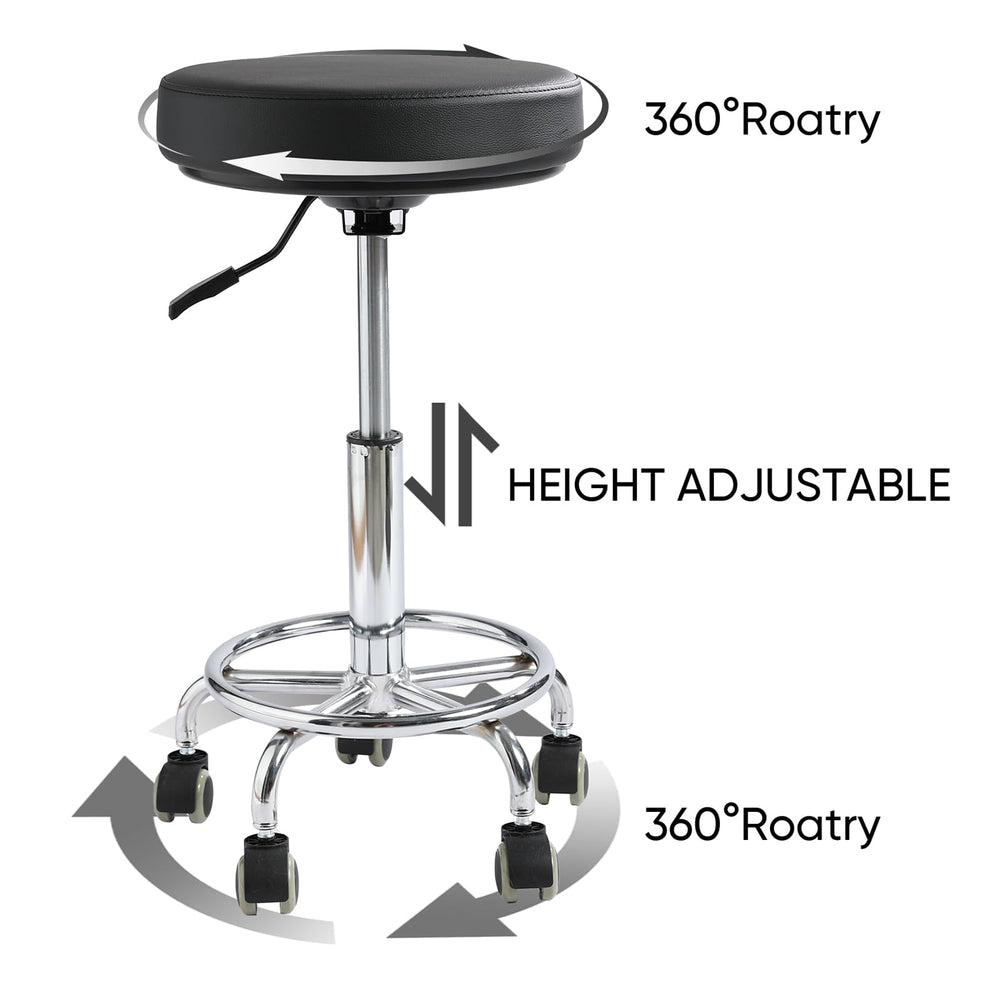 Viviange rolling stool durable construction supports busy workdays.