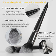 VIVID BEAUTY aluminum ferrule and wooden handle provide durable ergonomic grip.