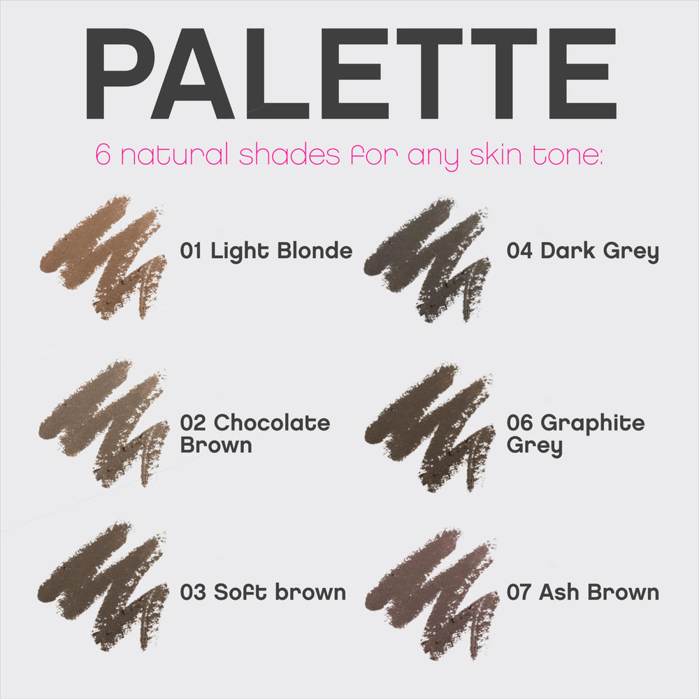 Vivienne Sabó Brow Arcade longwear finish resists smudging throughout the day